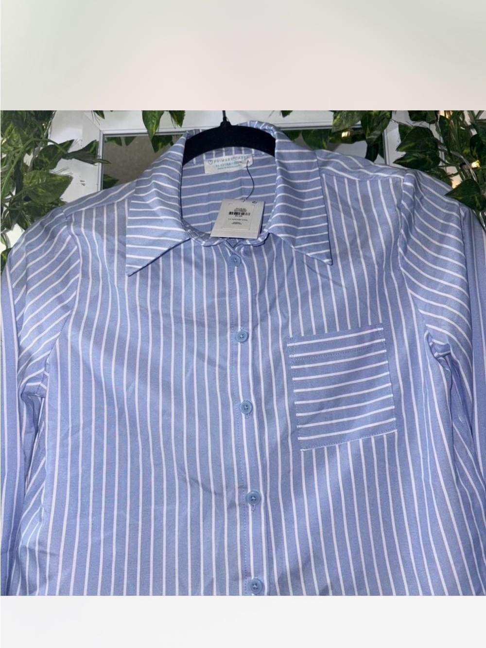 Primark Blue & White Striped Kids Button-Down Shirt
